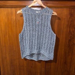 Gap Knit Open Stitch Tank Top Sweater Vest Light Blue L